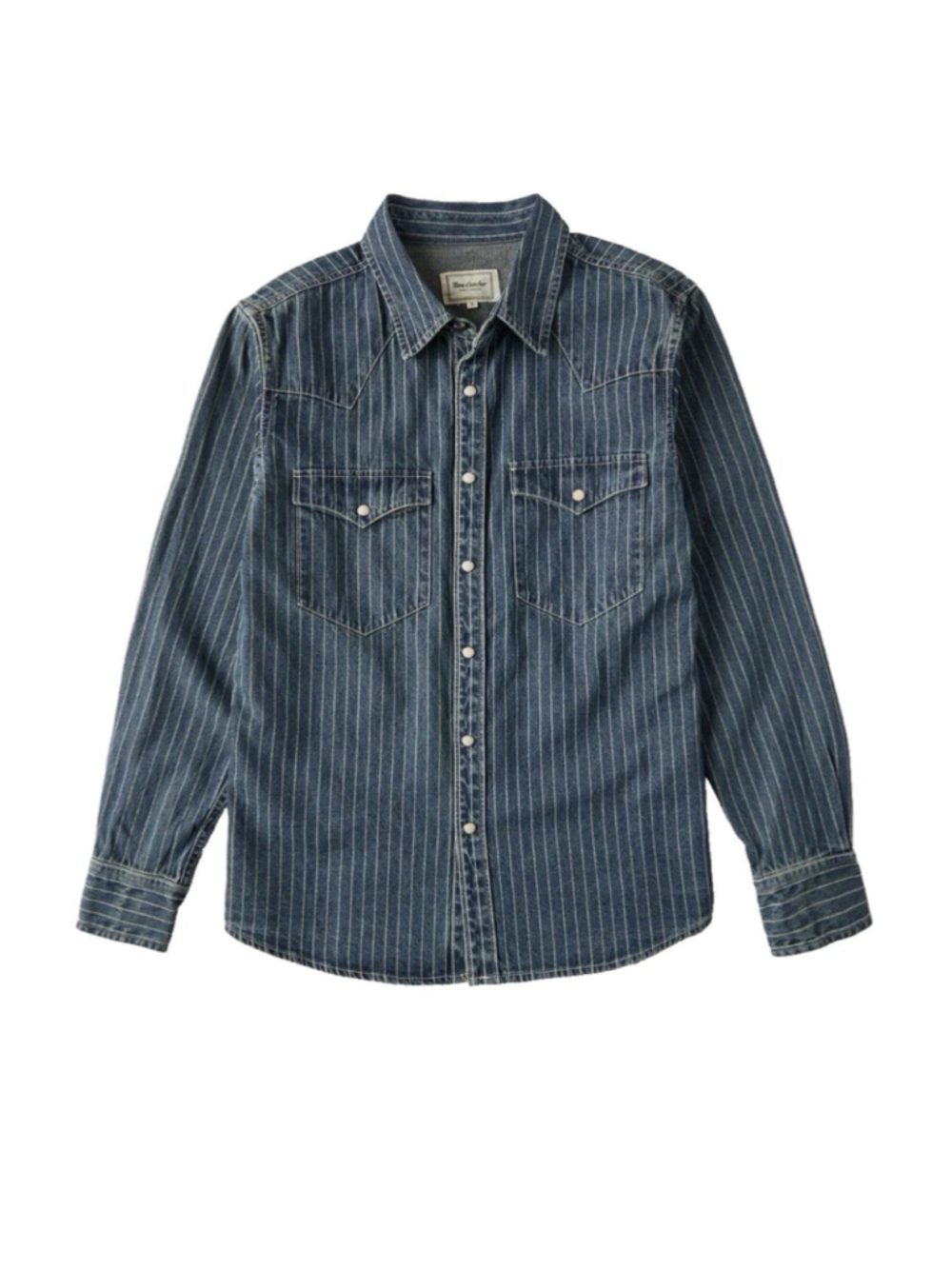 Slim Fit Wabash Striped Indigo Western Shirt XL🇺🇸shipp